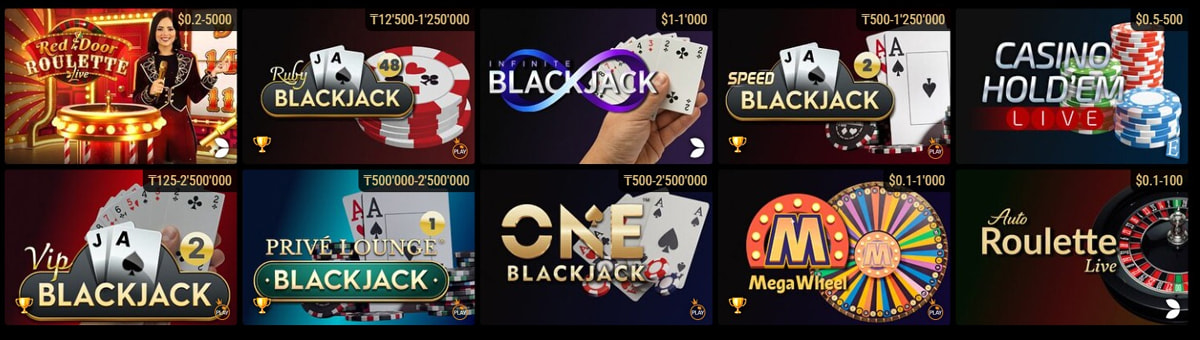 Riobet Рулетка, Блэкджек және Басқа Үстел Ойындары